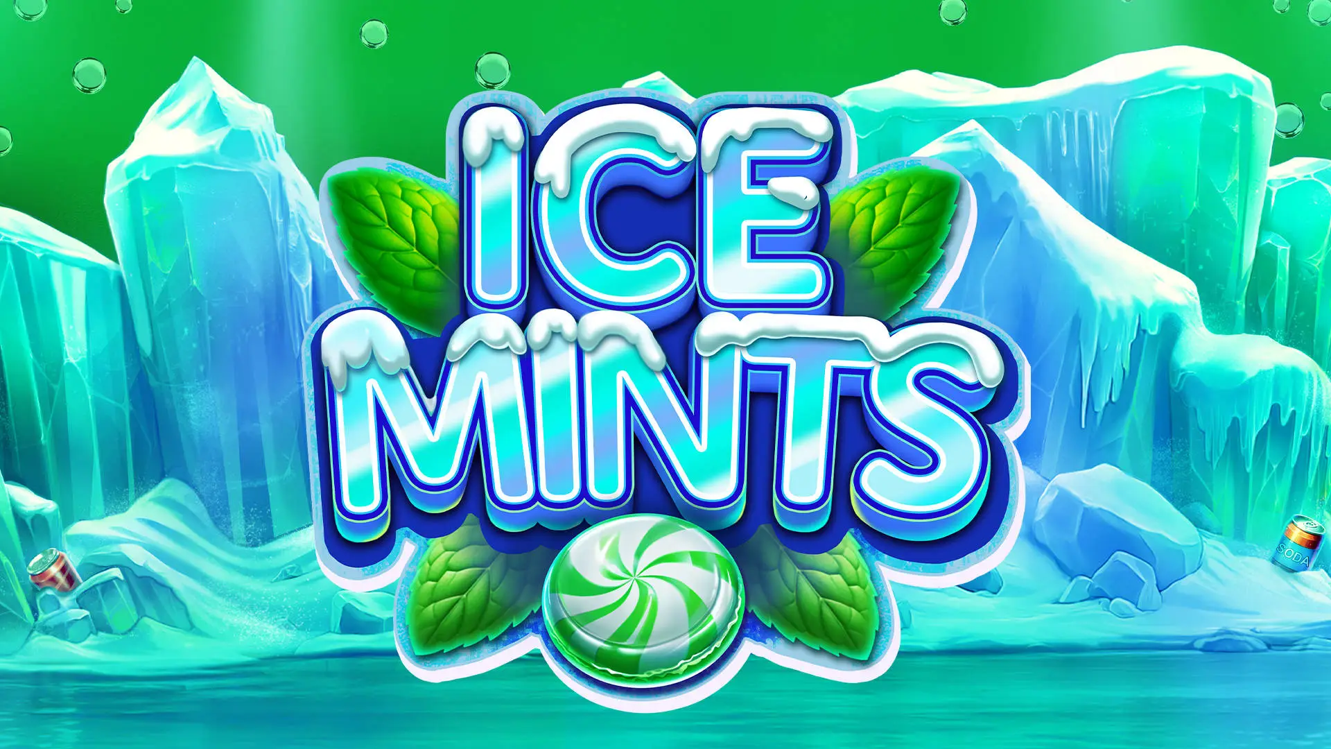 Screenshot of Ice Mints game interface, showing vibrant spice-themed slot reels.