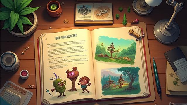 Creative game design process with concept art and storytelling